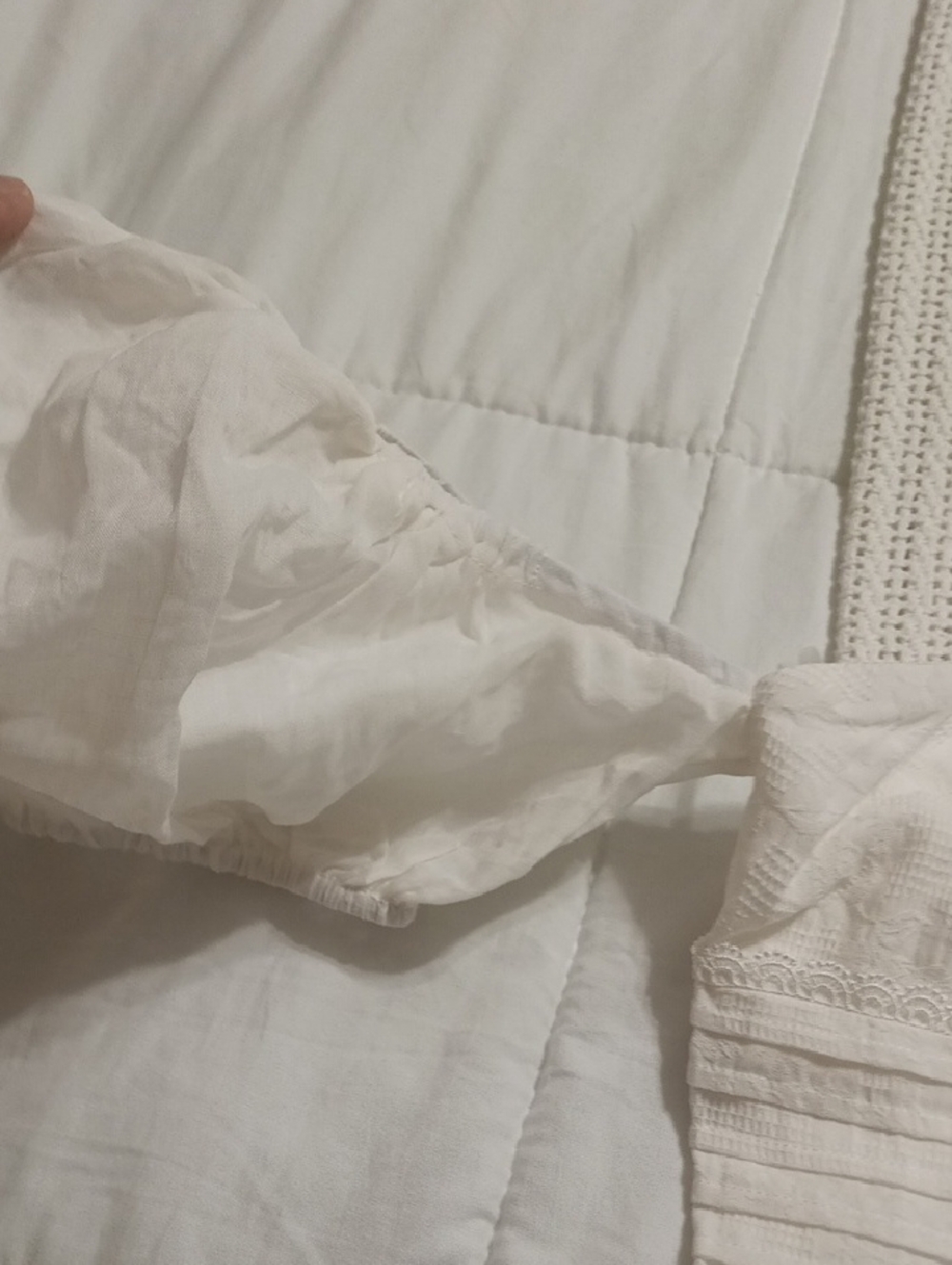 White Off-Shoulder Ruffled Mini Dress - Picture 2 of 8